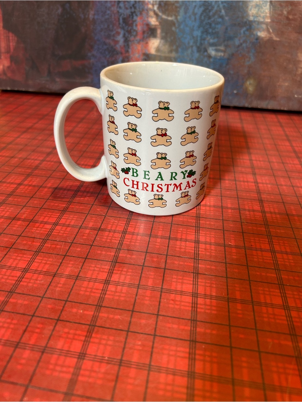 Vintage Russ " Beary Christmas" Ceramic Mug